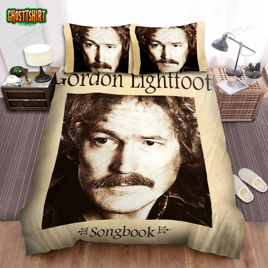 Gordon Lightfoot Songbook Bed Sheets Spread Comforter Duvet Cover Bedding Set