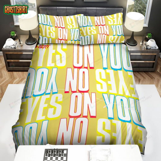 Got7 Eyes On You Album Cover Bed Sheets Spread Comforter Duvet Cover Bedding Set