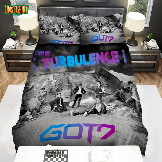 Got7 Flight Log Turbulence Album Cover Bed Sheets Spread Comforter Duvet Cover Bedding Set