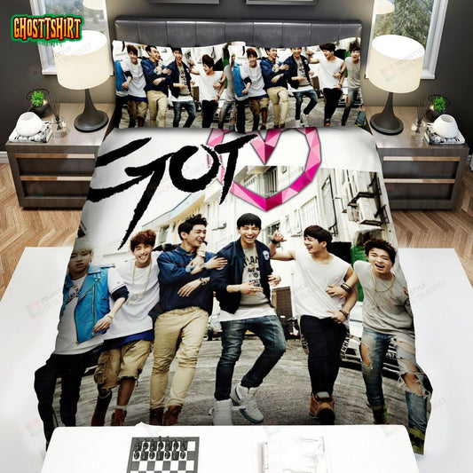 Got7 Got Love Album Cover Bed Sheets Spread Comforter Duvet Cover Bedding Set