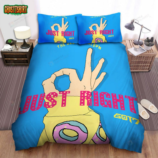 Got7 Just Right Fan Art Album Cover Bed Sheets Spread Comforter Duvet Cover Bedding Set