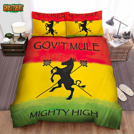 Gov't Mule Band Album Mighty High Bed Sheets Duvet Cover Bedding Set