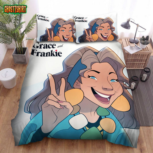 Grace And Frankie (2015–2022) Movie Illustration 4 Bed Sheets Duvet Cover Bedding Set