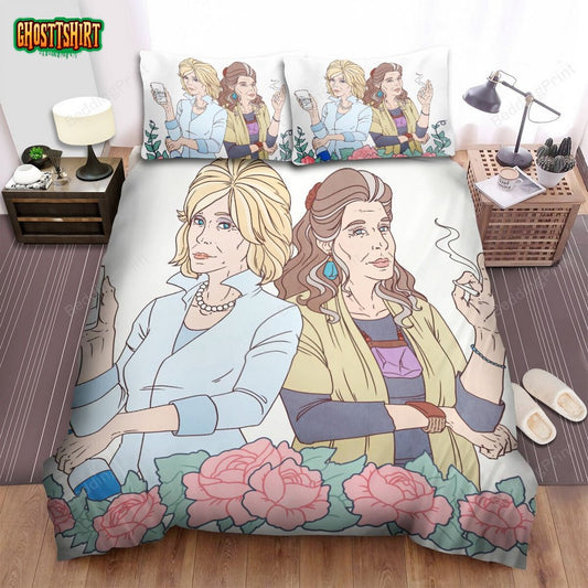 Grace And Frankie (2015–2022) Movie Illustration Bed Sheets Duvet Cover Bedding Set