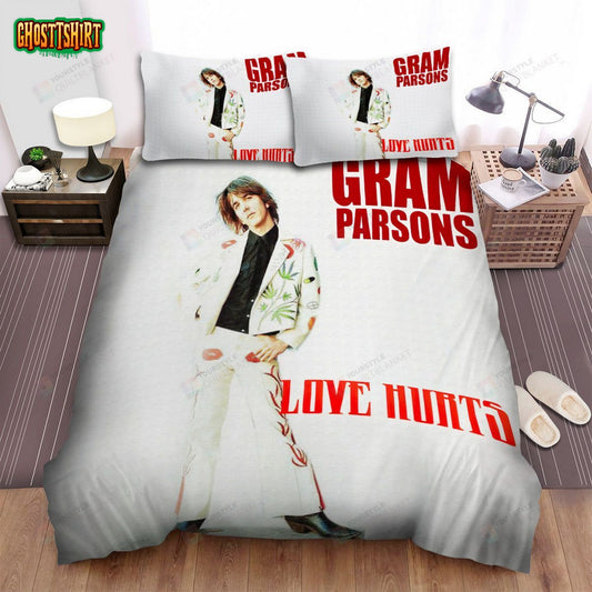 Gram Parsons Love Hurts Album Cover Bed Sheets Spread Comforter Duvet Cover Bedding Set