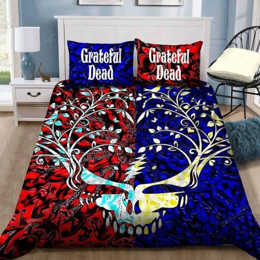 Grateful Dead Red Blue Bedding Set