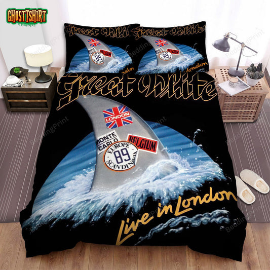 Great White Band Album Live In London Bed Sheets Duvet Cover Bedding Set