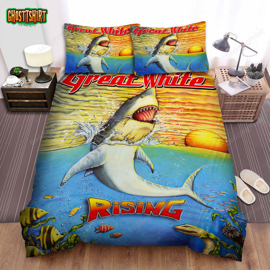 Great White Band Album Rising Bed Sheets Duvet Cover Bedding Set