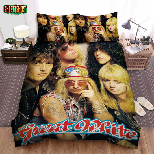 Great White Band Hit Parader Bed Sheets Duvet Cover Bedding Set