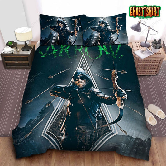 Green Arrow Oliver Queen Quote Bed Sheets Duvet Cover Bedding Set