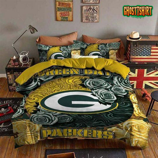 Green Bay Packers Bedding Set Duvet Cover & Pillow Cases