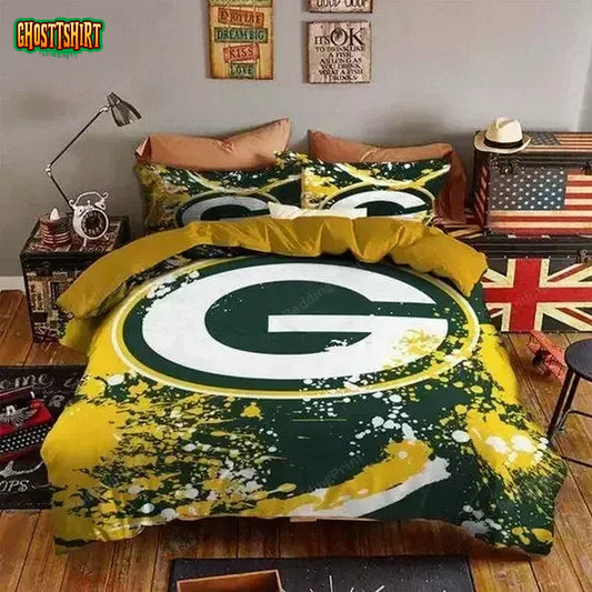 Green Bay Packers Logo 3D Printed Duvet Cover Bedding Set