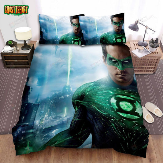 Green Lantern (2011) Movie Hal Jordan Actor Bed Sheets Spread Comforter Duvet Cover Bedding Set