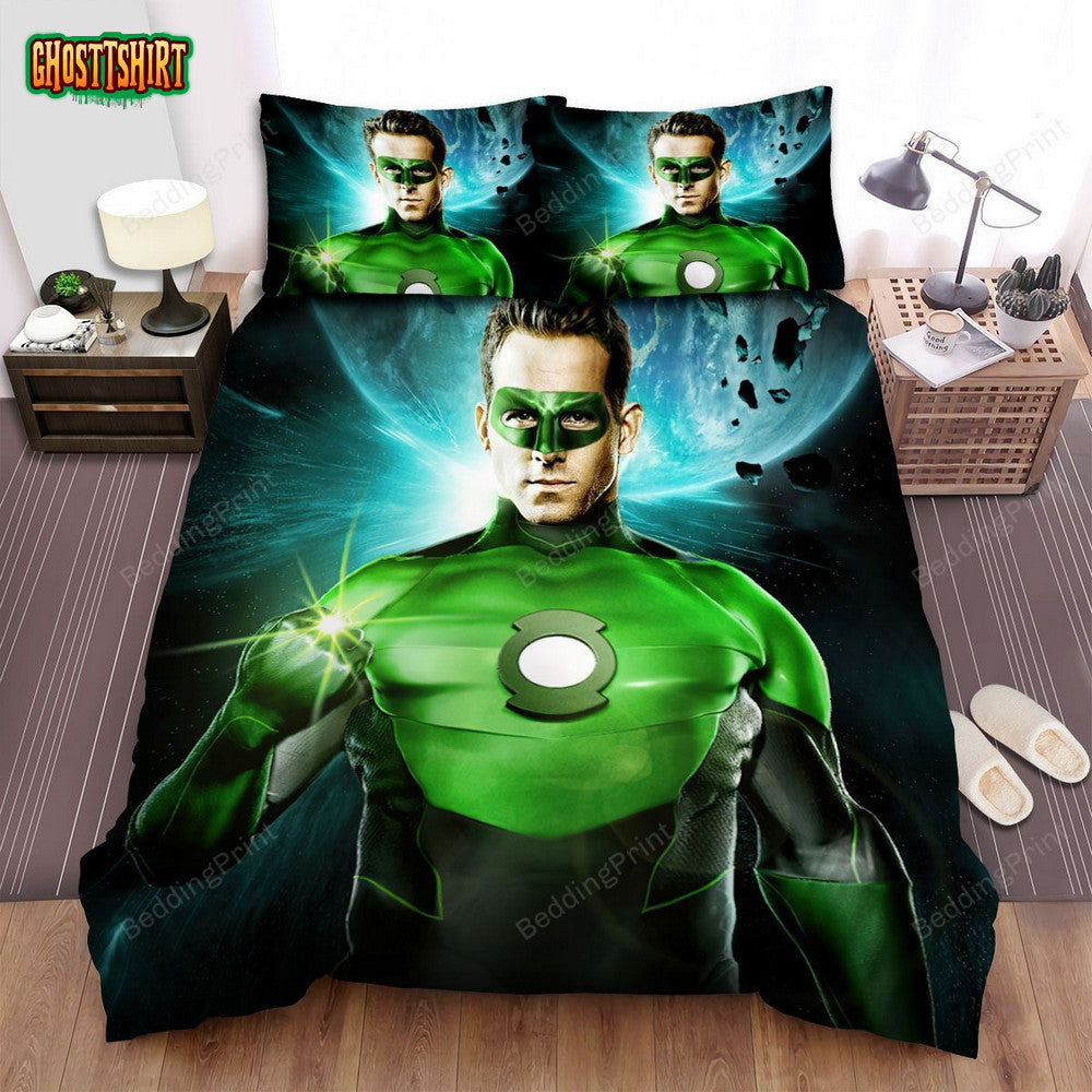 Green Lantern (2011) Movie No Evil Shall Escape My Sight Bed Sheets Duvet Cover Bedding Set