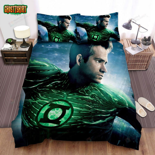 Green Lantern (2011) Movie Punching Human Bed Sheets Spread Comforter Duvet Cover Bedding Set