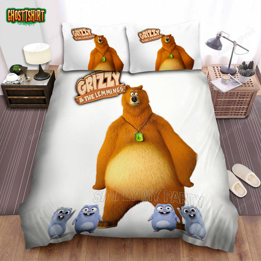 Grizzy And The Lemmings Poster Bed Sheets Spread Duvet Cover Bedding Set