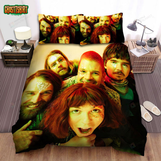 Grouplove The Band Posting Happy Bed Sheets Spread Comforter Duvet Cover Bedding Set