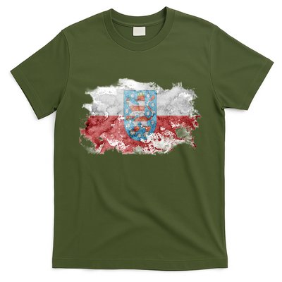 Geremany Thuringia Watercolor Painted State Flag T-Shirt