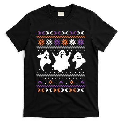 Ghost Ugly Sweater Halloween Christmas Sweater T-Shirt