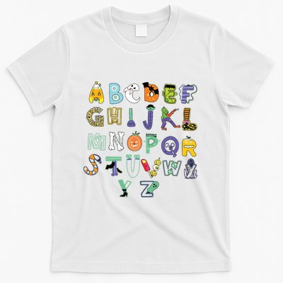 Halloween Alphabet ABC Teacher Costume Kids T-Shirt