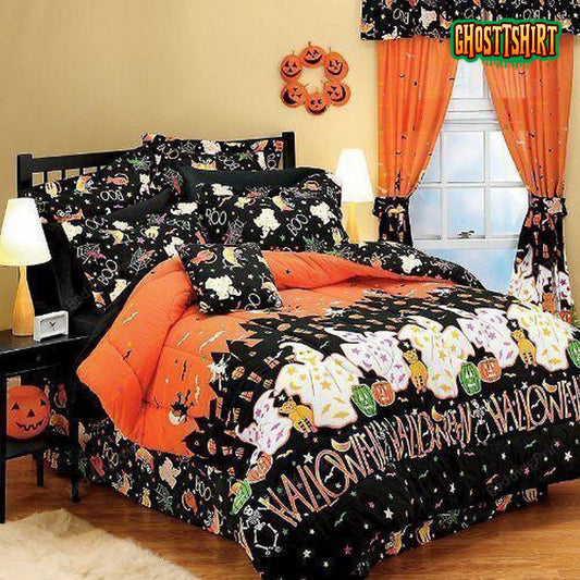 Halloween Haunted House Bed Sheets Duvet Cover Bedding Set