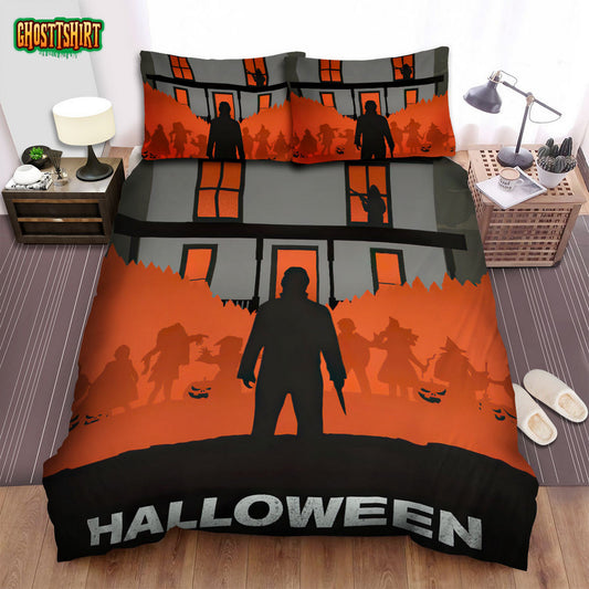 Halloween (I) Movie Art Bed Sheets Spread Comforter Duvet Cover Bedding Set Ver 11