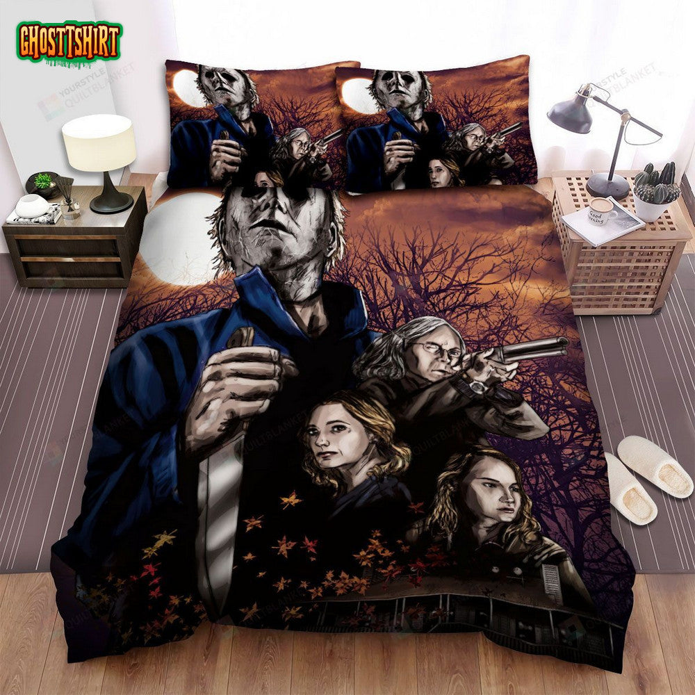 Halloween (I) Movie Art Bed Sheets Spread Comforter Duvet Cover Bedding Set Ver 26