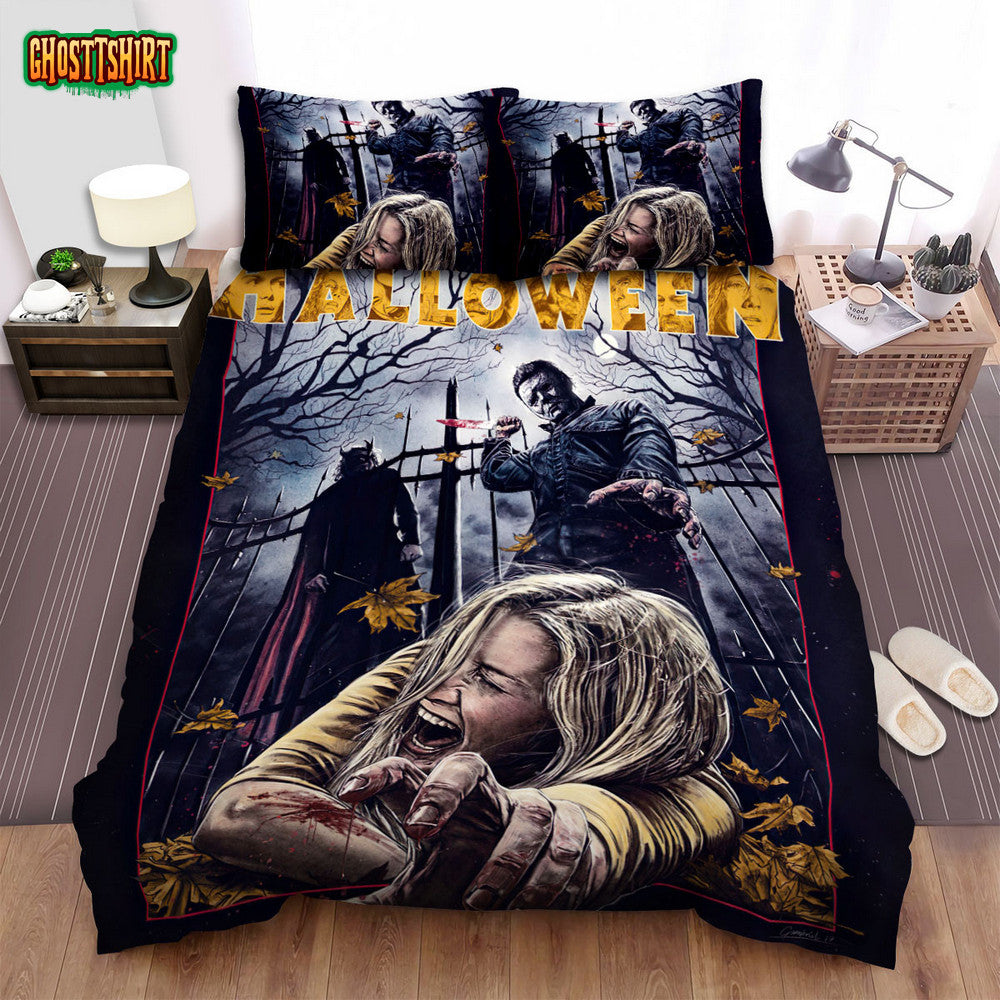 Halloween (I) Movie Art Bed Sheets Spread Comforter Duvet Cover Bedding Set Ver 27