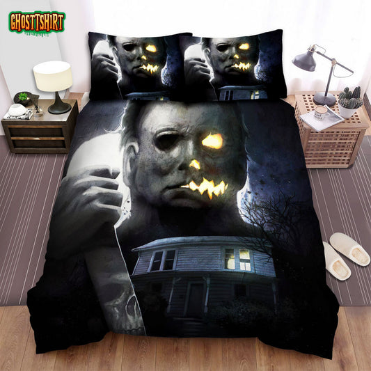 Halloween (I) Movie Art Bed Sheets Spread Comforter Duvet Cover Bedding Set Ver 37