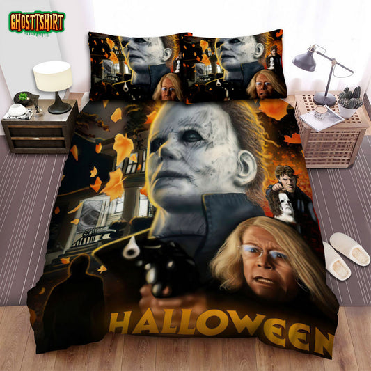 Halloween (I) Movie Art Bed Sheets Spread Comforter Duvet Cover Bedding Set Ver 40