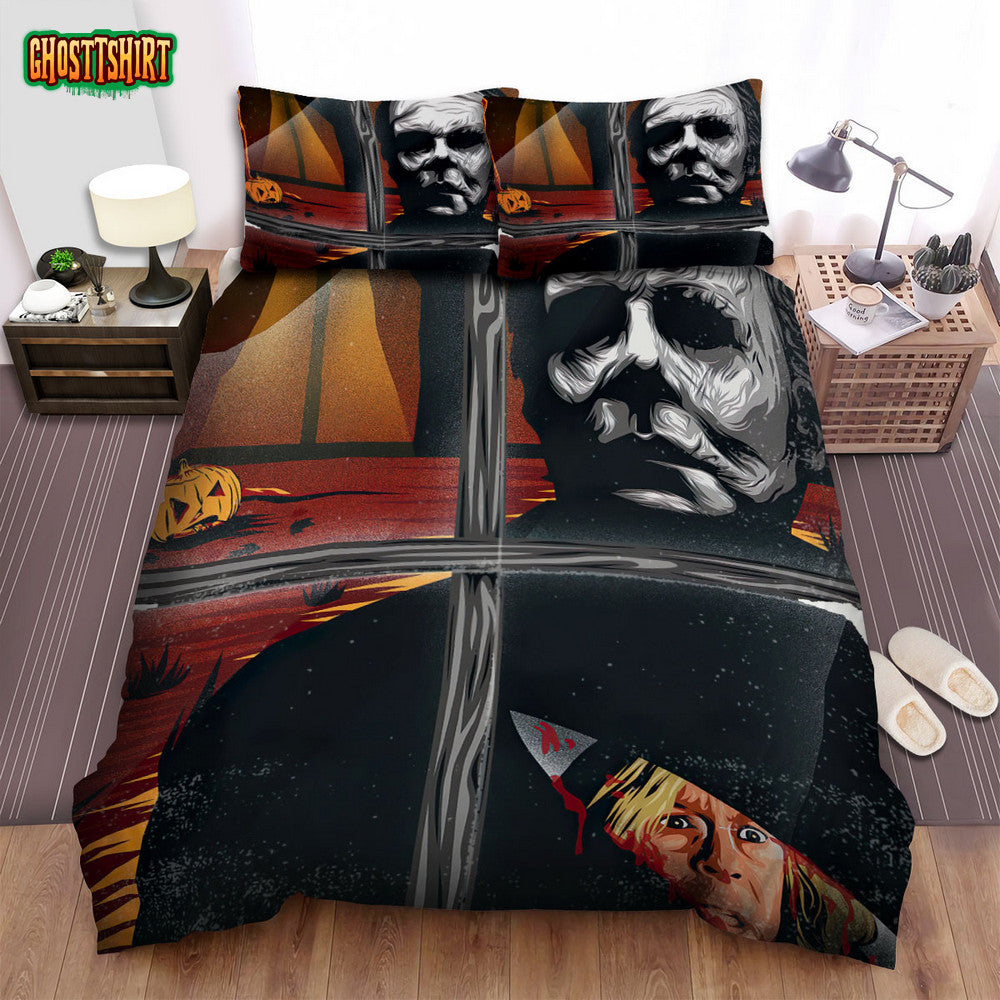 Halloween (I) Movie Art Bed Sheets Spread Comforter Duvet Cover Bedding Set Ver 43