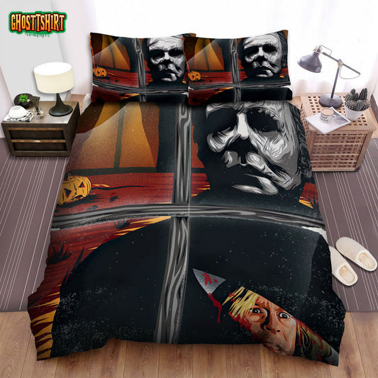 Halloween (I) Movie Art Bed Sheets Spread Comforter Duvet Cover Bedding Set Ver 43