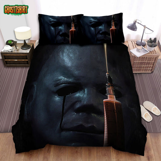 Halloween Ii Movie Dark Photo Bed Sheets Spread Comforter Duvet Cover Bedding Set