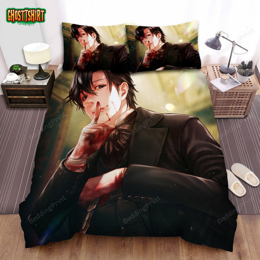 Halloween Jack The Ripper Anime Art Style Bed Sheets Spread Duvet Cover Bedding Set