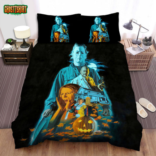 Halloween Movie Green Light Photobed Sheets Spread Comforter Duvet Cover Bedding Set