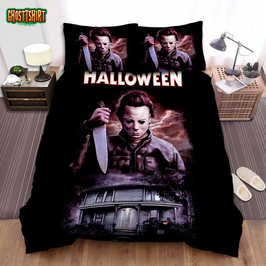 Halloween Movie Lightning Photo Bed Sheets Spread Comforter Duvet Cover Bedding Set