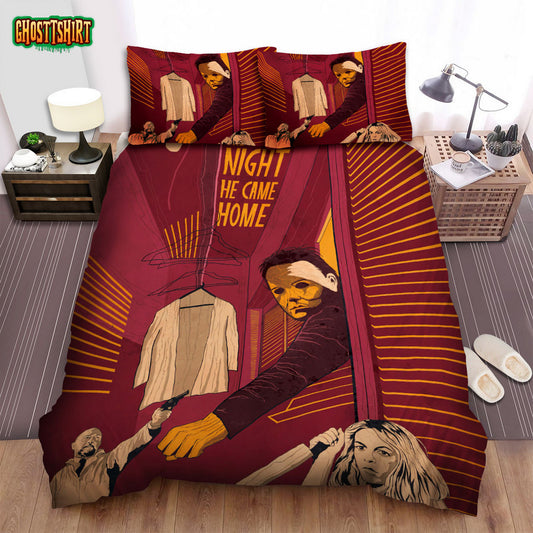 Halloween Movie Window Photo Bed Sheets Spread Comforter Duvet Cover Bedding Set