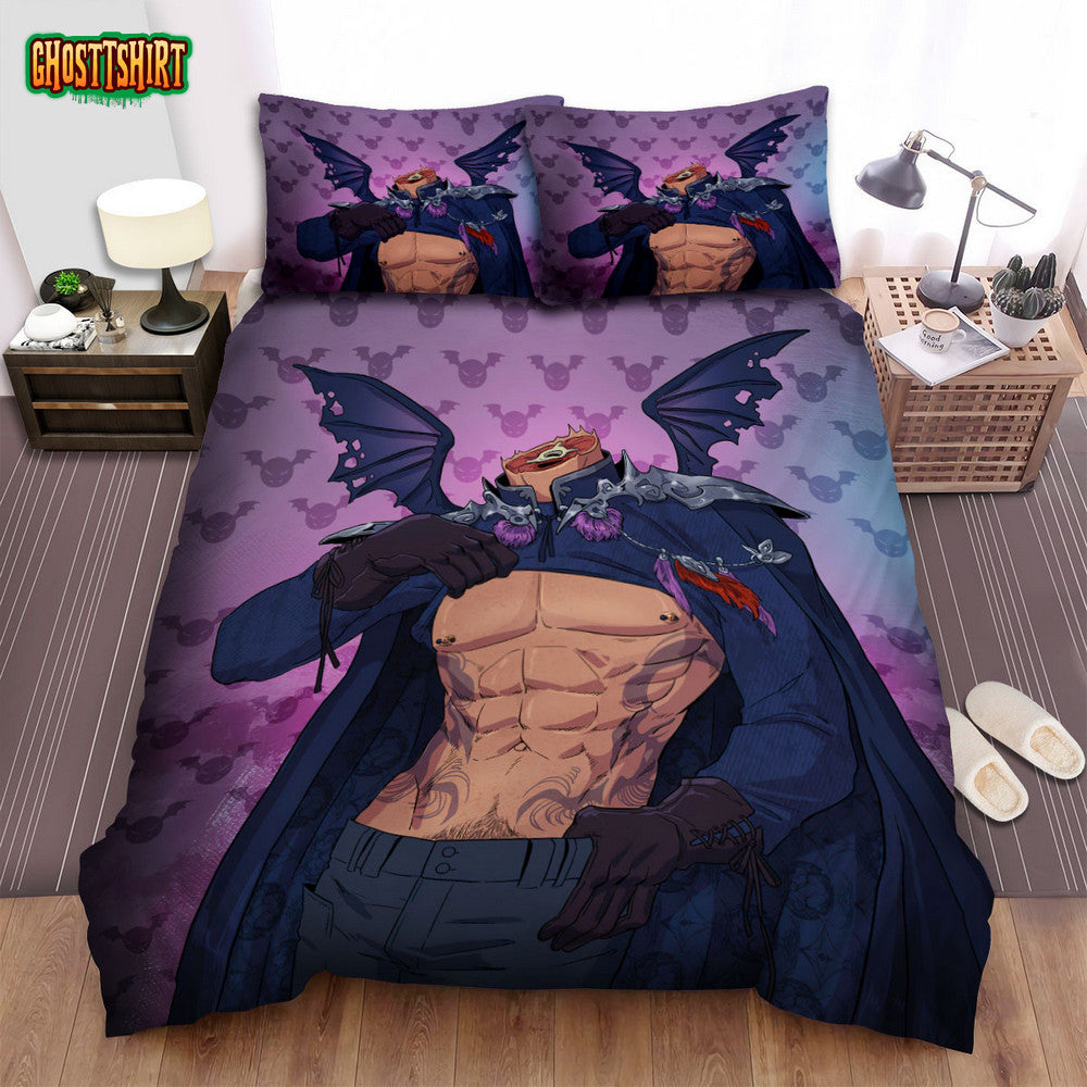 Halloween The Headless Horseman Showing Abs Bed Sheets Spread Duvet Cover Bedding Set