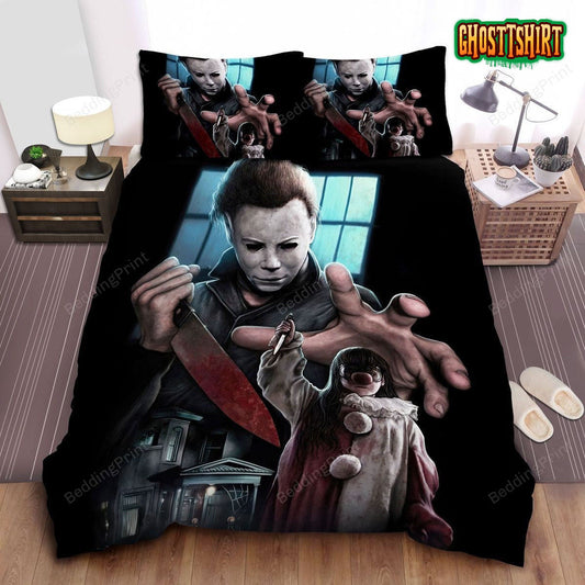 Halloween The Return Of Michael Myers Bed Sheets Duvet Cover Bedding Set