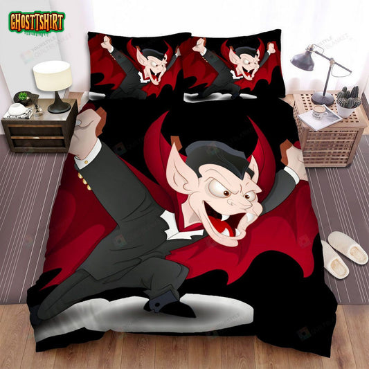 Halloween Vampire Cartoon Dracula Illustration Bed Sheets Spread Duvet Cover Bedding Set