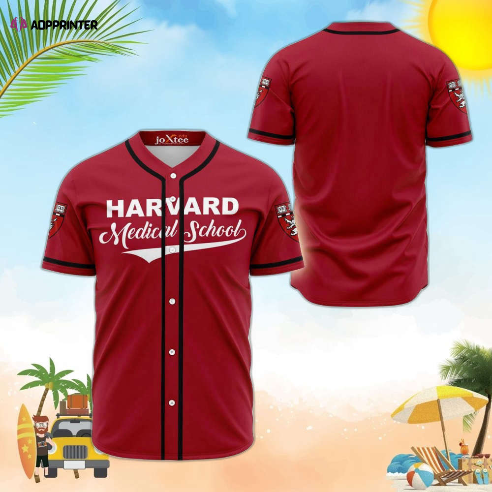 Harvard School Red Baseball Jersey - Aopprinter