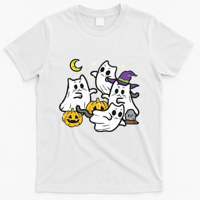 Halloween Black Cats Ghosts Costume Girls Kids T-Shirt