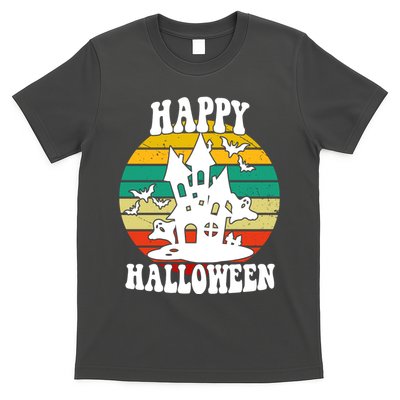 Happy Halloween Hunted House Vintage T-Shirt