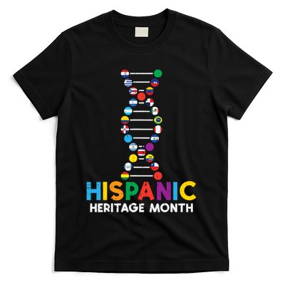 Hispanic Heritage Month DNA Flags Latino Pride T-Shirt