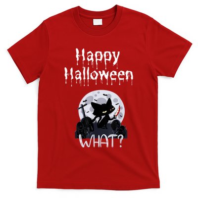 Happy Halloween Night With Black Cat T-Shirt
