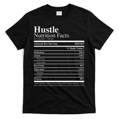 Hustle Nutrition Facts Hustle Hard T-Shirt