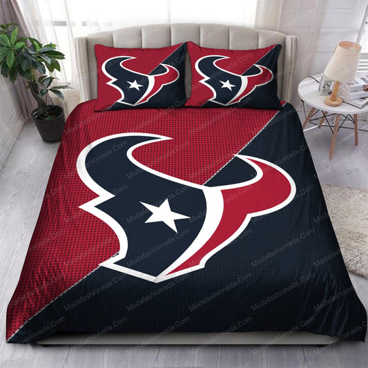 NFL Houston Texans Blue Red Bedding Set