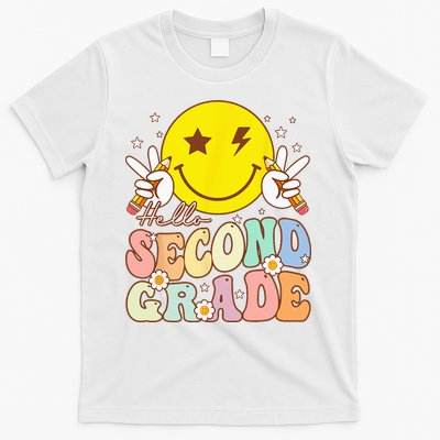 Hello Second Grade Funny Smile Face 2nd Grade Back To School T-Shirt
