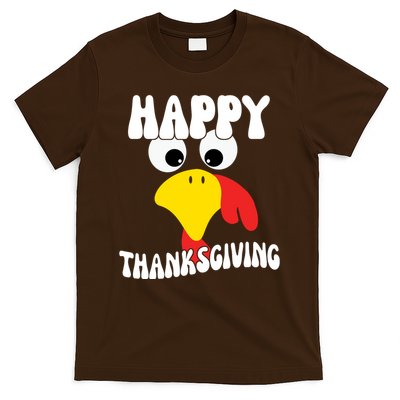 Happy Thanksigiving Gobble Turkey Face T-Shirt