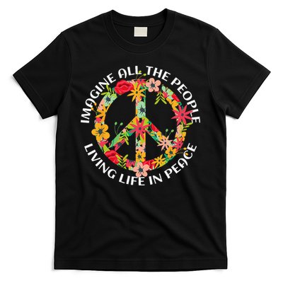 Imagine All The People Living Life In Peace T-Shirt